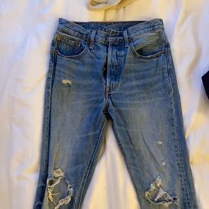 Levi’s 501s jeans ripped